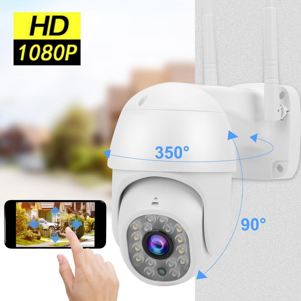 WiFi PTZ Cam 1080P Night Viewing Smart Track IP66 Waterproof CCTV Security Camera 100?240VEU Plug