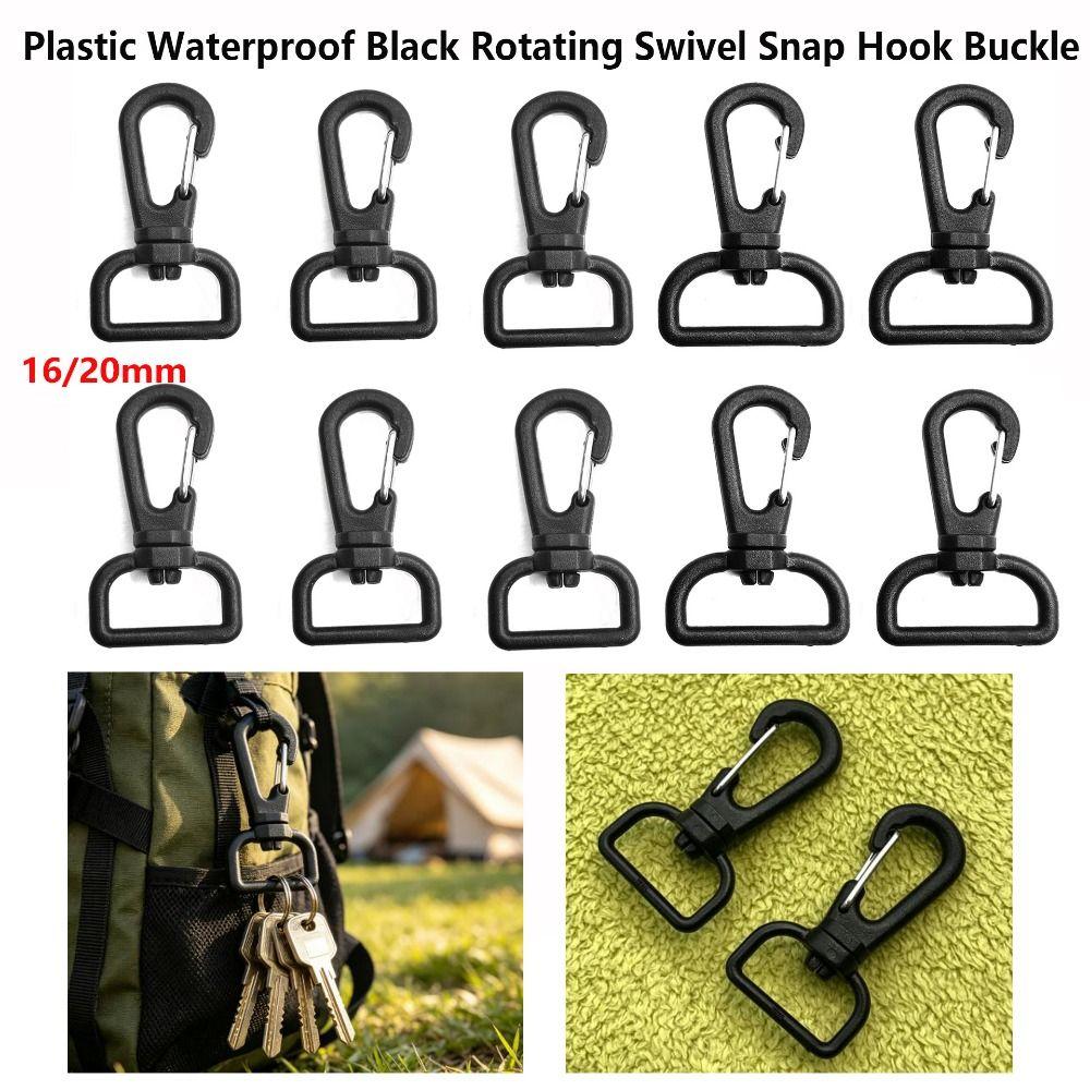 10pcs Plastic Backpack Webbing Carabiner Handbag Hanging Lobster Buckle  For Weave Paracord Lanyard