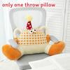 Cartoon Monster Plush Cushion With Soft Sherpa Cover For Lounge And Bed Decor
