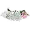Artificial Rose and Gypsophila Set  Lifelike Faux Flower Bridal Hand Bouquet for Wedding Prop Party Event Decor