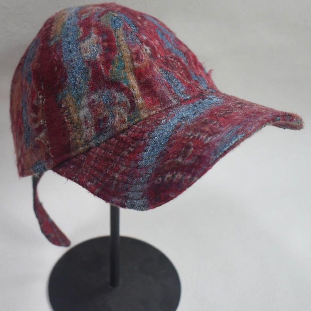 

[USED] memento Upcycled Cap, Sashiko Remade Hat, Denim Stole