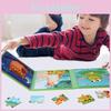 Wooden Childrens Educational Magnetic Foldable Puzzle Book For Animal And Traffic Recognition