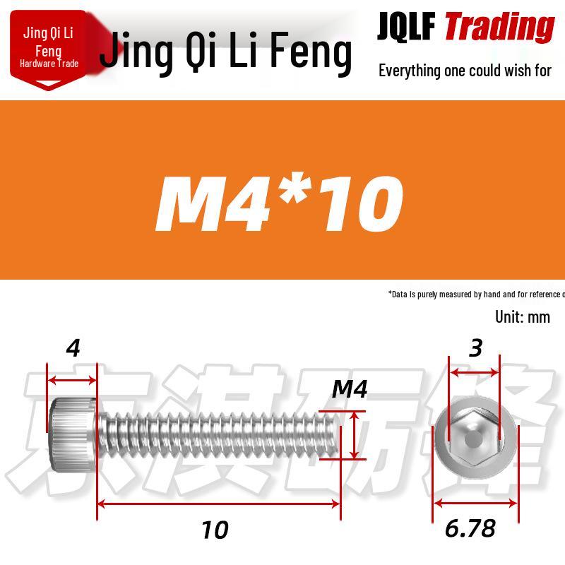 201 Stainless Steel Hex Socket Head Cap Screws M3-M27, Fully Threaded