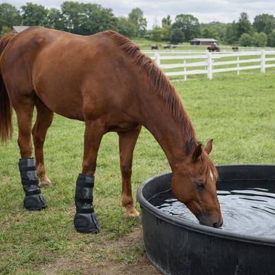 Practical PVC Hoof Soaking Boot Adjustable Durable Horse Soaker Bag with Elastic Band Hoof Care Hoof Waterproof Bag Veterinary