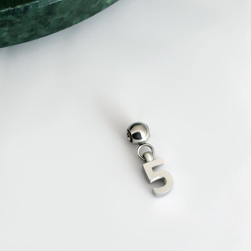 DIY Sliding Chain Alphabet Number Pendant Necklace Personalized Jewelry