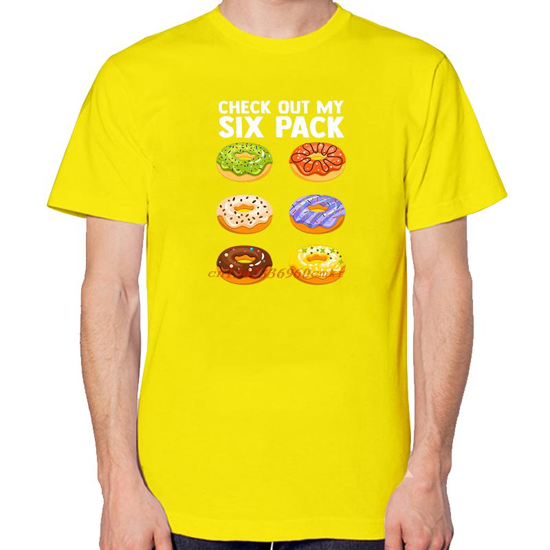 Check Out My Six Pack Donut Funny Graphic T Shirts Summer Casual Crewneck Tees Tops Cotton Unisex Breathable Print T Shirt
