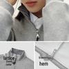 Semir Damen Oversize Kariertes Stehkragen Kordelzug Sweatshirt