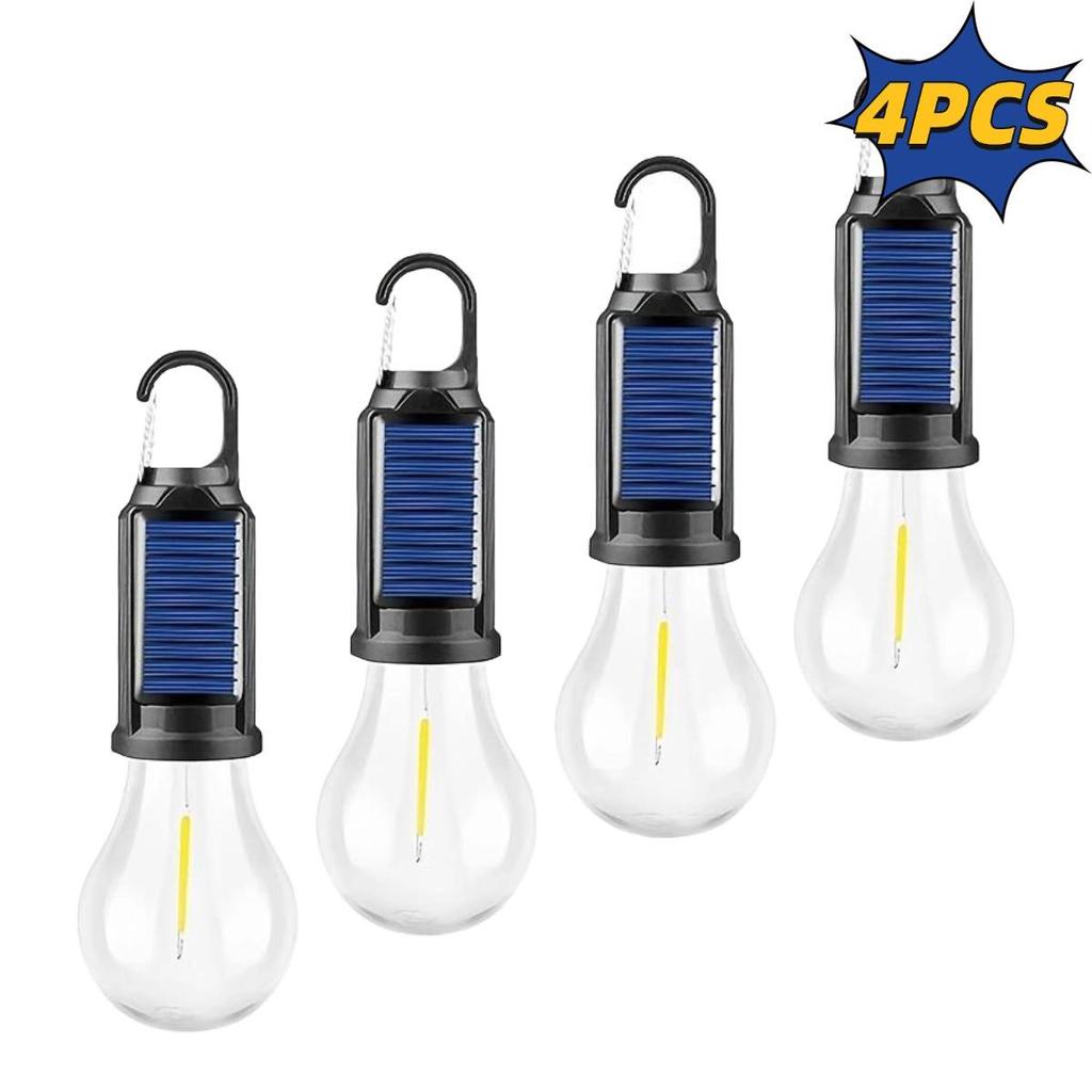 LED Camping Light, USB Charging Outdoor Tent Light with Clamp, Polished Metal Surface, Solar Lithium Battery, Do Not Change Color, Camping Flashlight