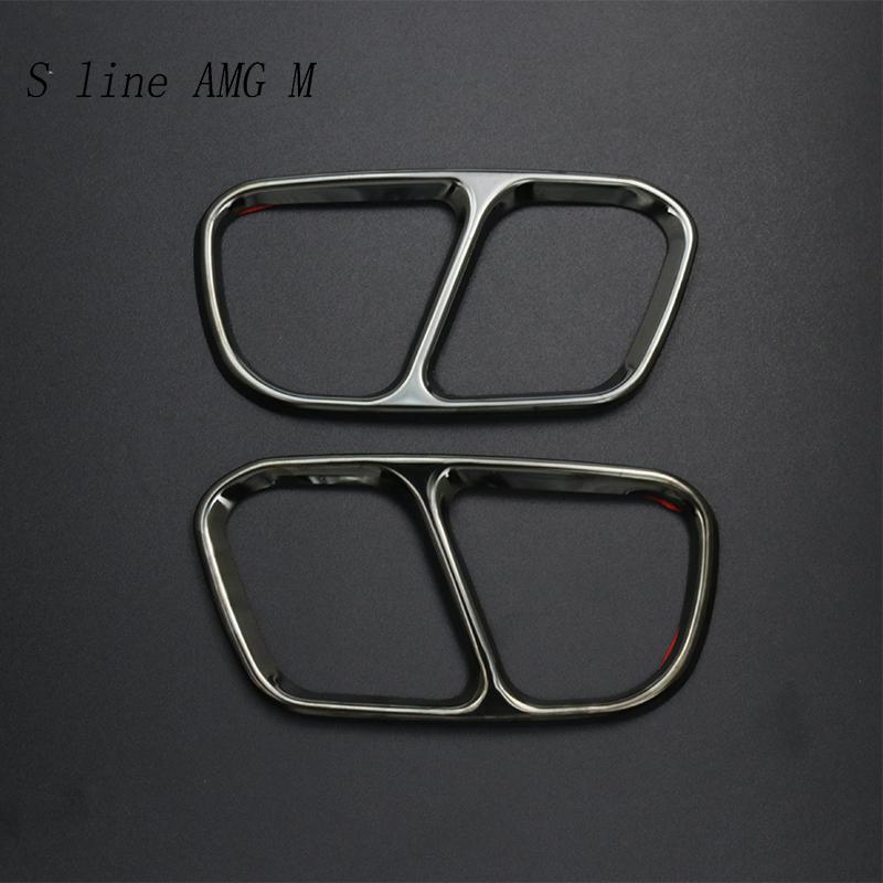 Car Styling dla BMW X5 X6 F15 F16 akcesoria zewnętrzne Auto tylna gardło rura wydechowa dekoracje na okładki naklejki i kalkomanie