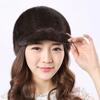 Real Mink Fur Hat Winter Women Keep Warm Genuine Mink Fur Hats Natural Quality Female Fashion Mink Fur Cap Lady Outdoor Cap