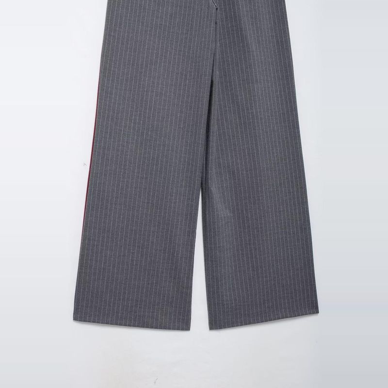 Kaslead New Arrival Women's Fashion Style Fashion Pinstripe Boxer Briefs Detail Pants 4661522