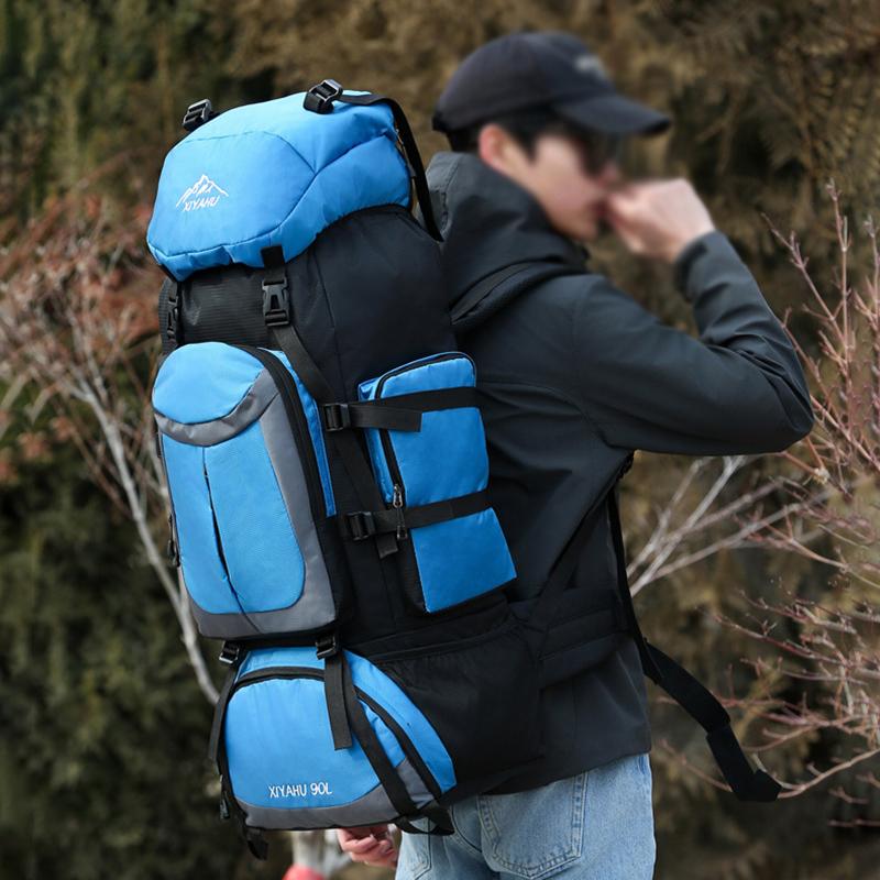 Multifunkční velkokapacitní outdoorový horolezecký batoh Sportovní cestovní voděodolný a oděru odolný batoh Unisex ležérní cestovní taška