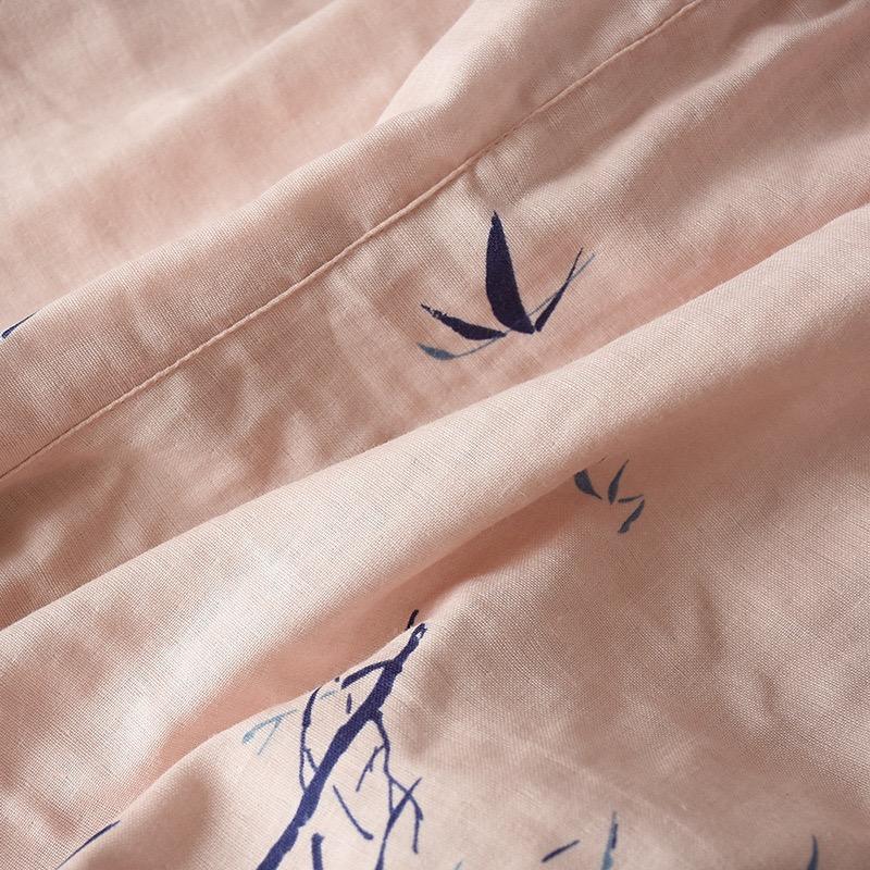 Conjunto de Pijama Kimono Estilo Japonés Pijama para Pareja Manga Siete Femenino Algodón Gasa Ropa de Casa Lindo Dulce 2 Piezas