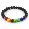 Multicolor 8mm Natural Stone Energy Bracelet for Men & Women - Yoga Volcanic Stone Design