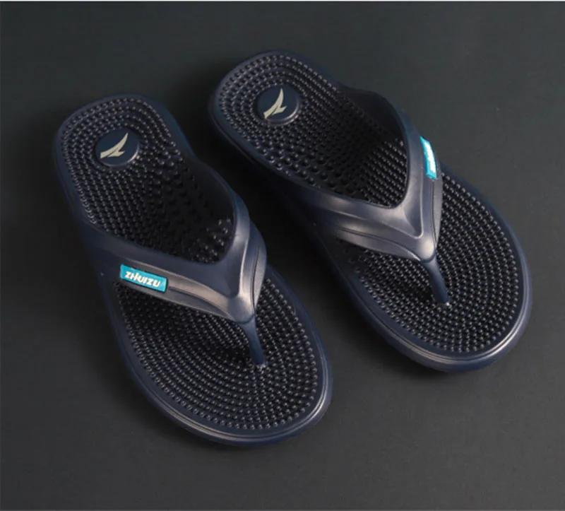 

Fip Fops 2024 Летние новые мужские шлепанцы с массажной подошвой Пляжная обувь Шлепанцы мужские тапочки мужские кроссовки Zapatillas Hombre для мужчин 45 темно-синий