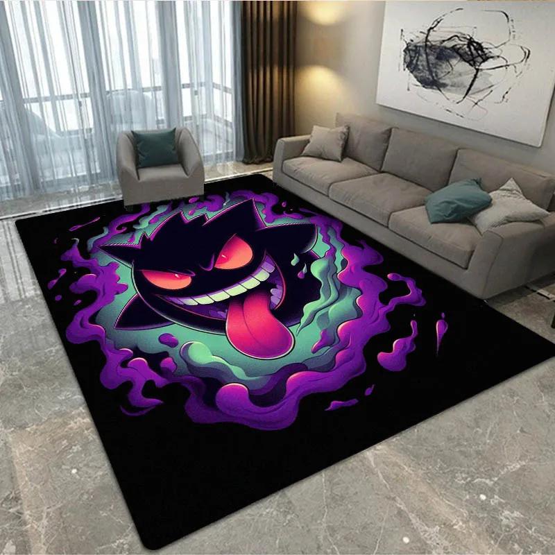 3D Pokémon Cute Gengar printed Carpet Living Room Bedroom Carpet Non-slip carpet home bedroom decor area rug Birthday Gift