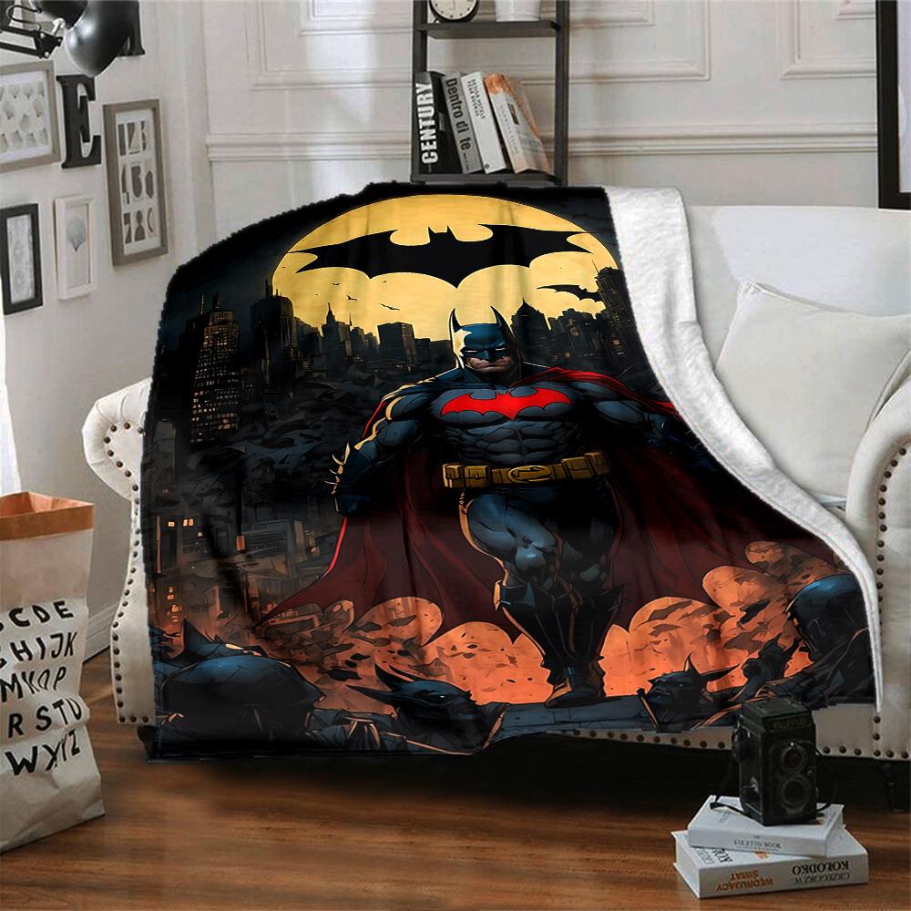 1pc Batman, Gotham Flannel Blanket Soft Warm Throw for Home, Office, Travel, All-Season Cozy Bedding GiftL1094