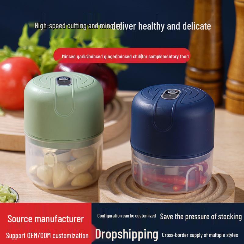 Automatic Wireless Garlic Masher and Mini Food Processor for Kitchen