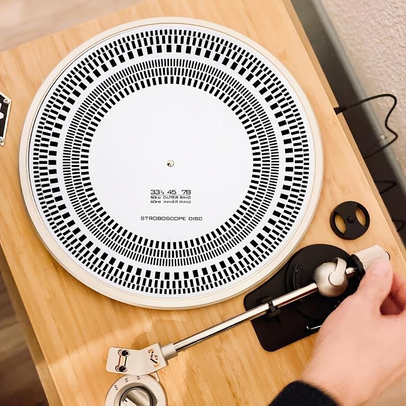 Scratch Resistant LP Vinyl Record Calibration Plate Strobe Disc Adjustment Tool for Audio Enthusiasts