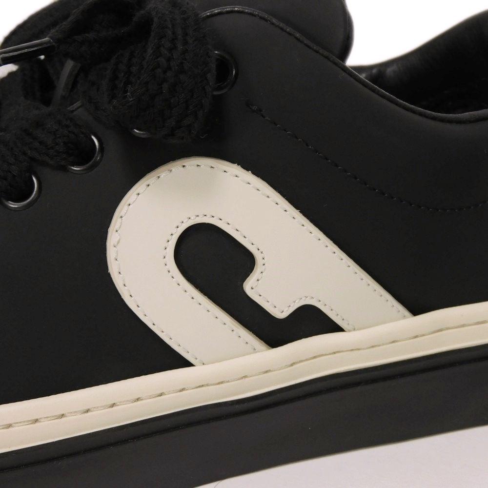 Used Joy Women's Lace-up Shoes (YF42FJO, 36), Rubberized Smooth Calfskin Low-Cut, 7-Eye, 9.1" with Arch Logo, Black