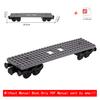 רעיון יצירתי MOC City רכבת אבני בניין שטוחה עם גלגלים נעים מתלים קפיציים תואמת אבני בסיס רב-תכליתיות