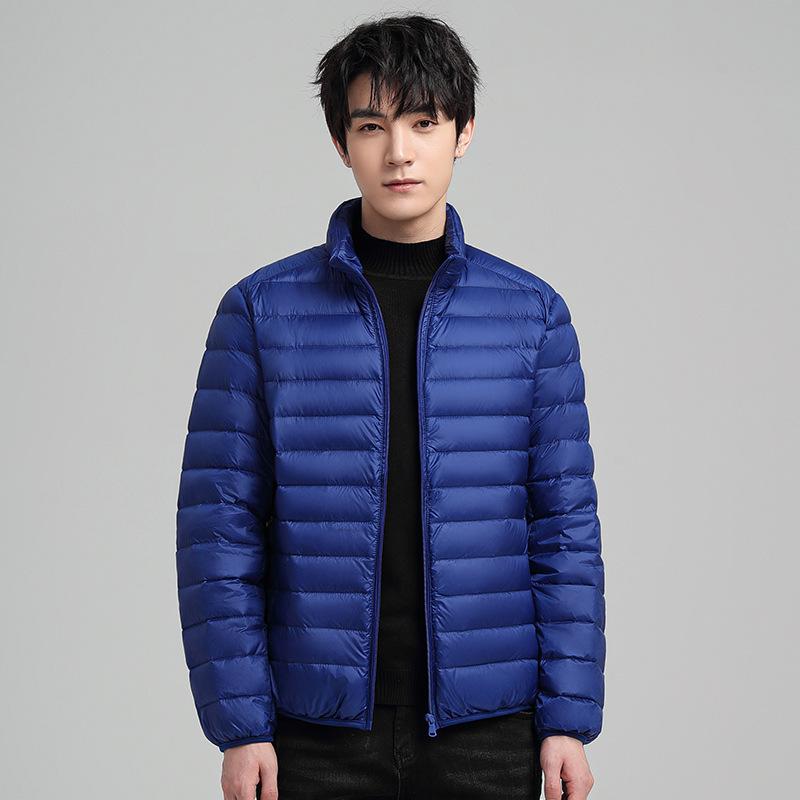 Giacca leggera in piumino da uomo corta autunno e inverno collo alto moda casual tendenza versatile giacca calda da uomo