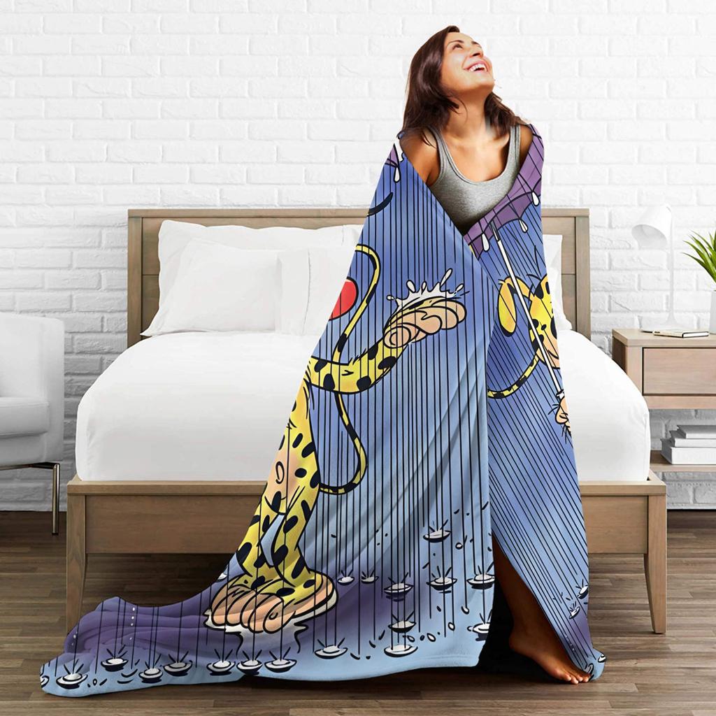 Marsupilamis Flannel Blanket Winter Soft Warm Bedding Throws for Child Home Decor Comfortable Bedspread Sofa Bed Cover