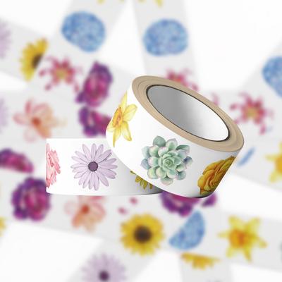 500 Pictures/roll Roll Sticker Tape Hot Spot Cartoon Rich Flowers Handbook Material Decorative Envelope Sticker