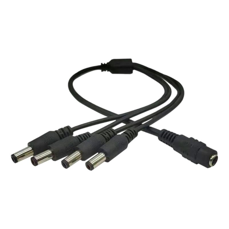 1 Female To 3/4/5/6/7/8 Male Plug Barrels Connector Power Adapter Connector Cord for LED Strips Light CCTV Camera