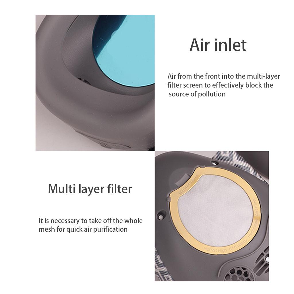 Adult Intelligent Electric Anti-Fog Haze  Respirator Replaceable Filter