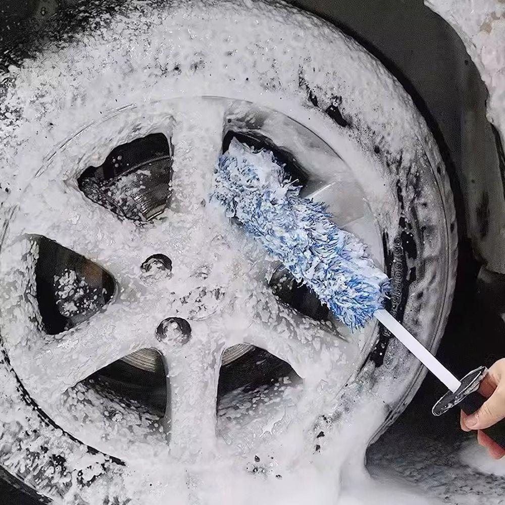 1Pcs Non-Slip Handle Tire Cleaning Brushes Easy To Cleaning Rims Spokes Auto Wash Glove
