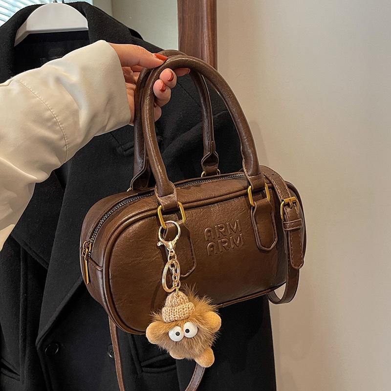 Today's Popular Women's Bags Versatile Bowling Portable Small Square Bags Women's Solid Color Shoulder Messenger Bags