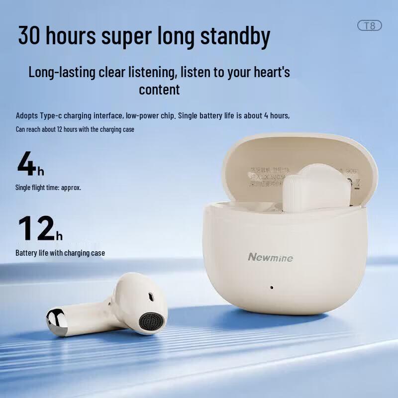 Newmine T8 Semi-In-Ear Wireless Bluetooth Earphones