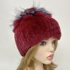 Ny vinter ekte kaninpels lue dame 100 % ekte ekte Rex kanin lue God elastisk strikket Rex kaninpels caps