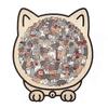 135 buc Puzzle Jigsaw din Lemn Neregulat Colorat Morandi în Formă de Pisică Formă Unică de Animal Puzzle-uri din Lemn pentru Adulți Copii Idee Cadou de Sărbătoare Zi de Naștere