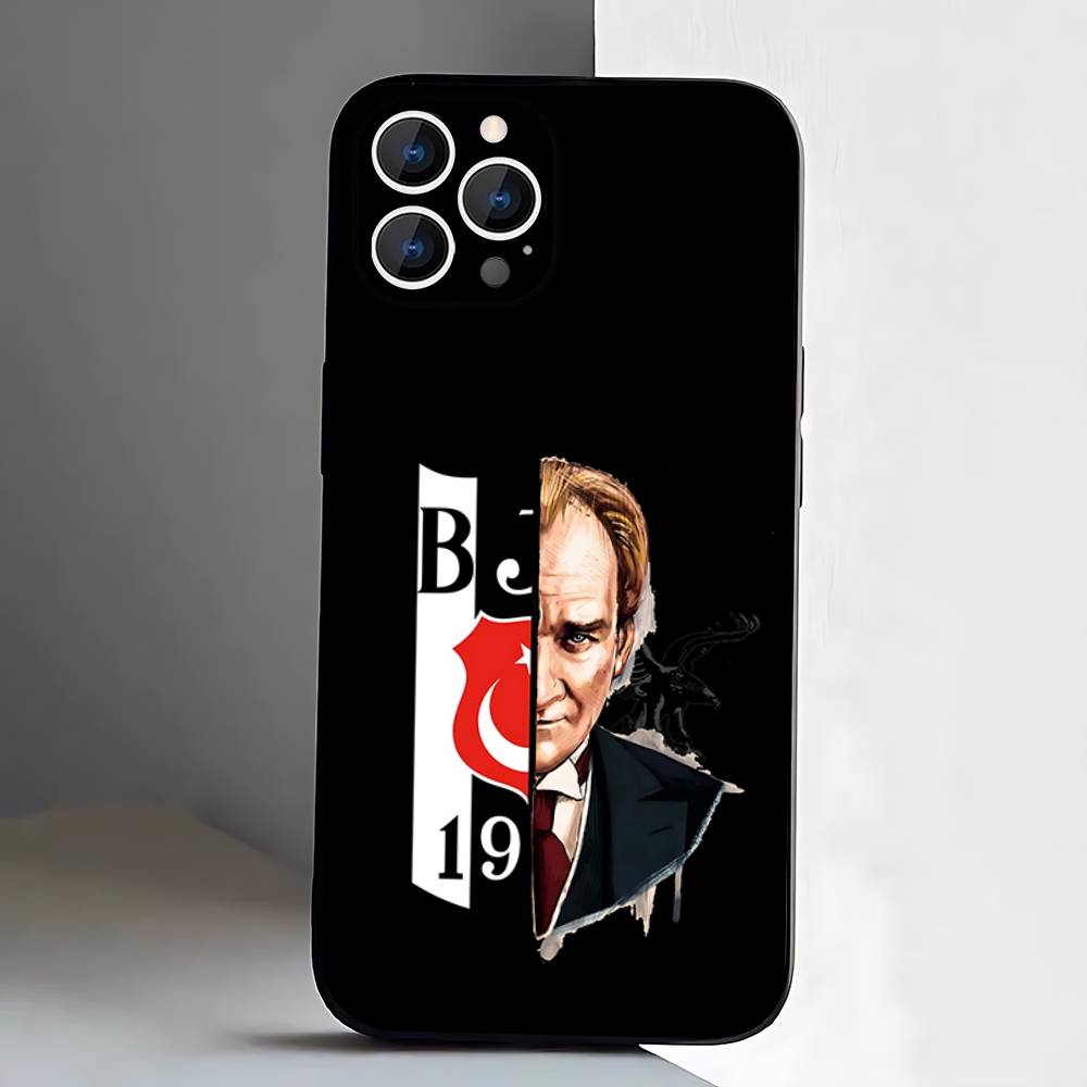 Fashion Besiktas BJK Phone Case For iPhone 17,16,15,14,13,12,Pro,Max,Plus,E,SE4,Air,Mini Black Soft Box