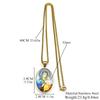 Virgin Mary Baby Jesus Glass Medal Pendant Necklace for Women Men Stainless Steel OUR LADY Catholic Amulet Chain Jewelry Gift