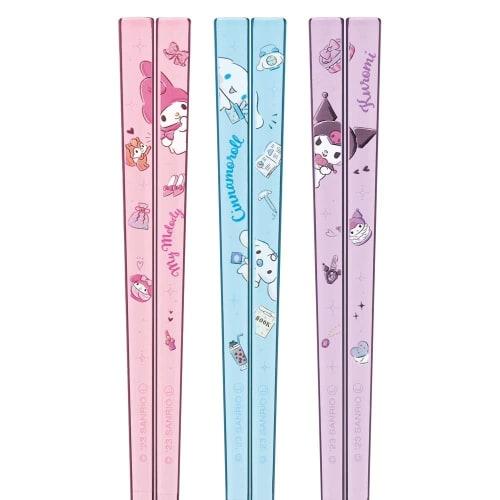 Skater Dishwasher Safe Acrylic Chopsticks 21cm 3 Set Adult Sanrio Characters Chopsticks AAC45T-A