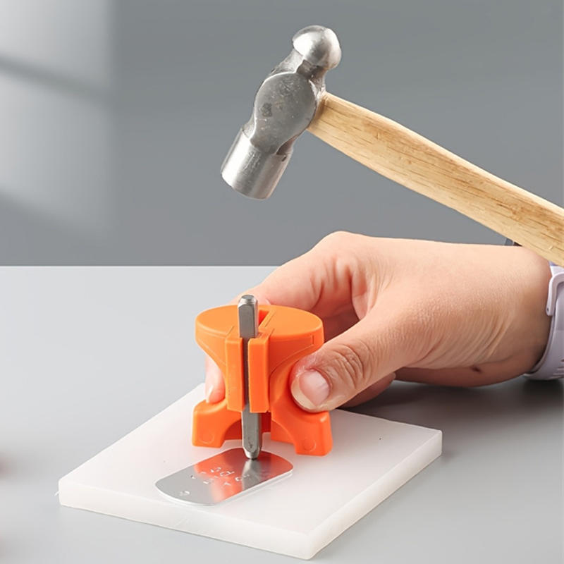 Steel Stamp Holder Safety Punching Clamp Handheld Metal Stamping Tool for Number Letter Die Jewelry Making 6/8/10mm