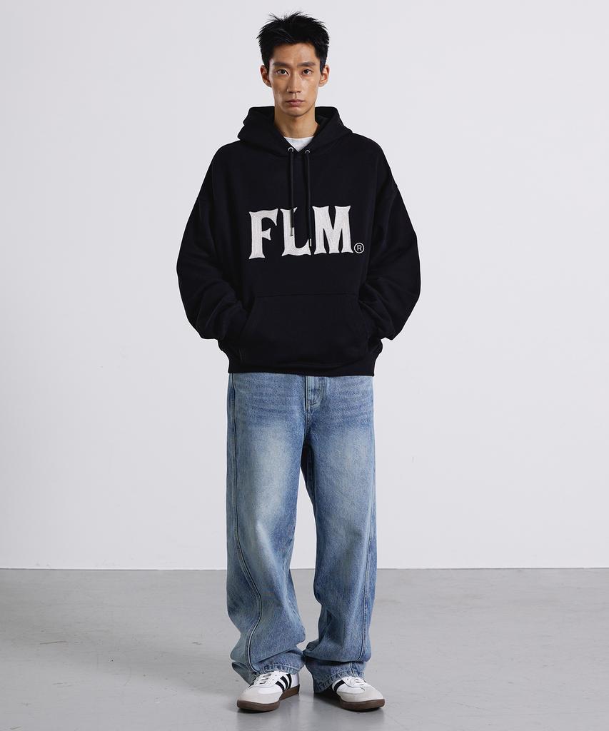 Flm Stitch Logo Hoodie - Charcoal