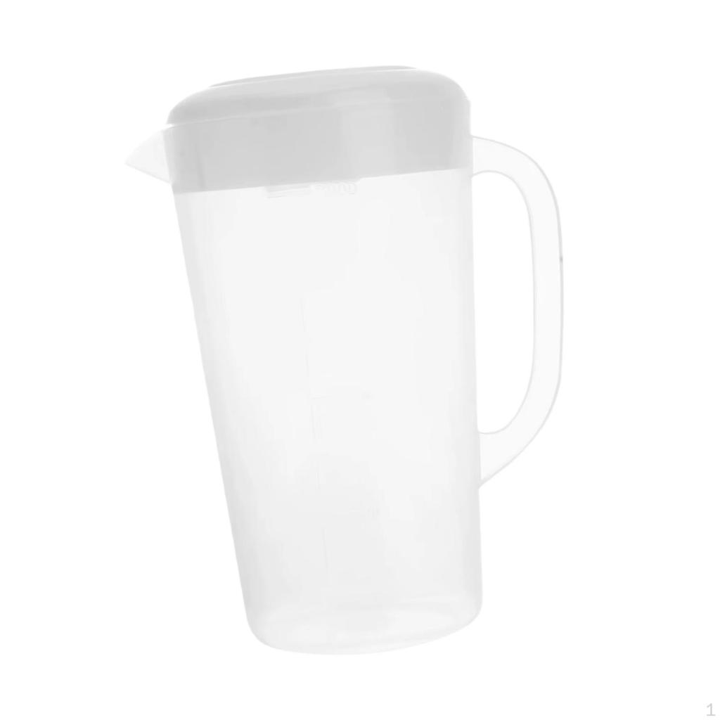 Clear Water Jug for Cold and Beverages with Lid