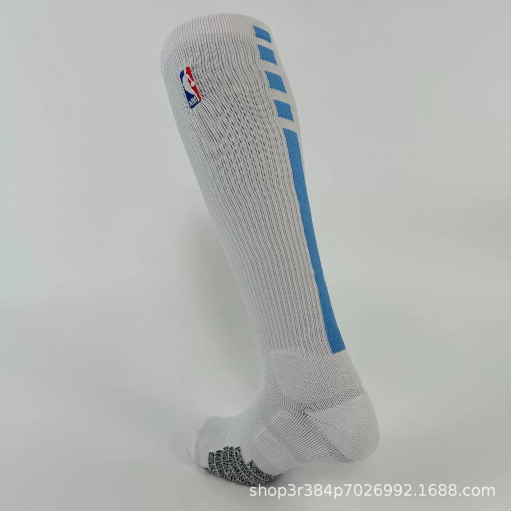 Nba Long Amerykańskie Profesjonalne Skarpety Treningowe do Futbolu Amerykańskiego Męskie Wysokie Pogrubione Ręcznikowe Dno Antypoślizgowe Sportowe Skarpety do Koszykówki Męskie