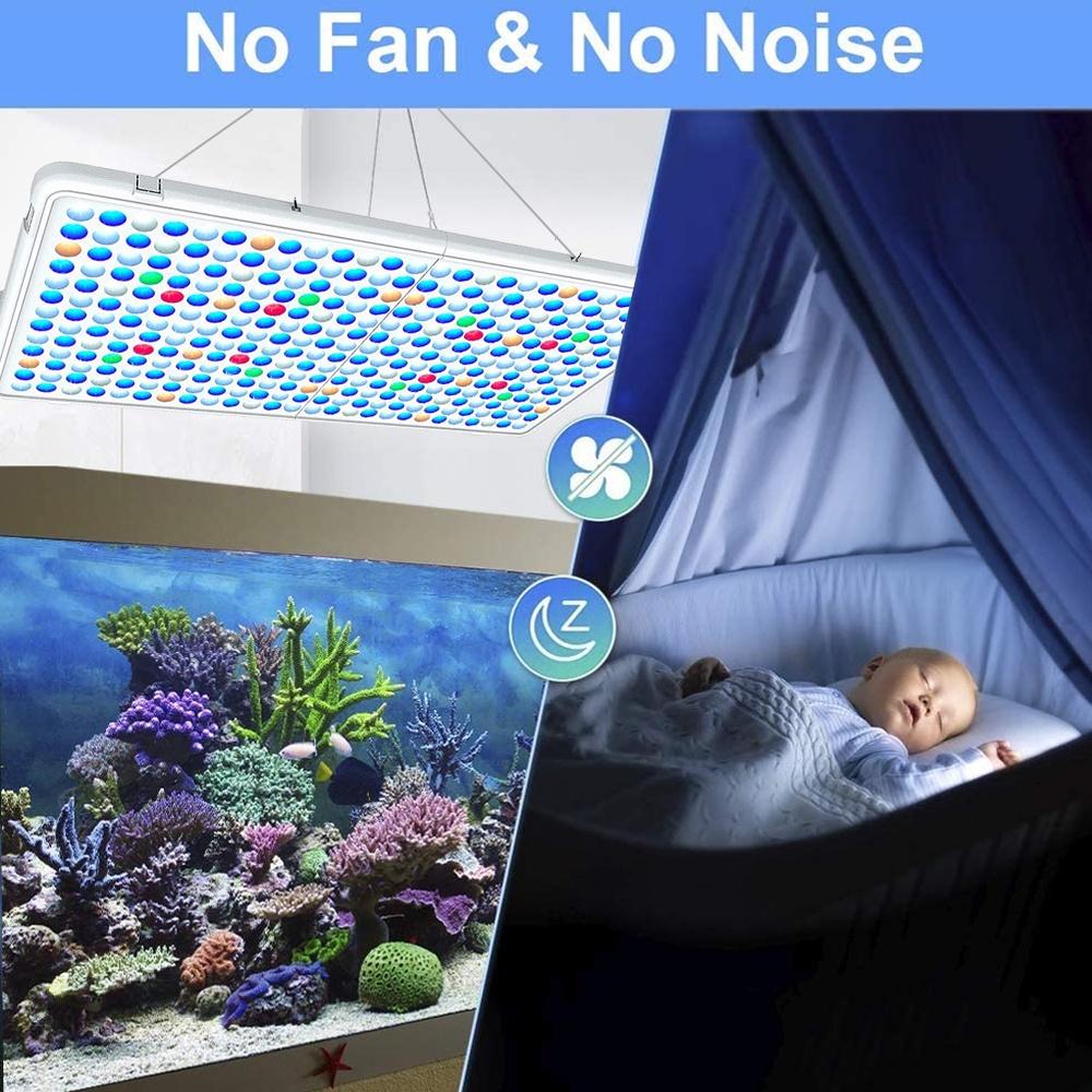 APP Control Coral Reef Aquarium Lamp Freshwater Water Museum Saltwater Lamp LED Marine Aquarium Light Full Spectrum Panel Light