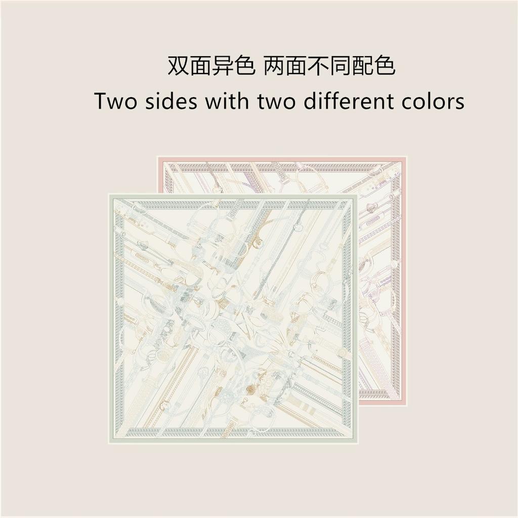 70CM Handmade Double-Side Printed Imitation Silk Scarf Roll Edge Luxury Pattern High Quality Women Scarf Wraps Echarpes Foulards