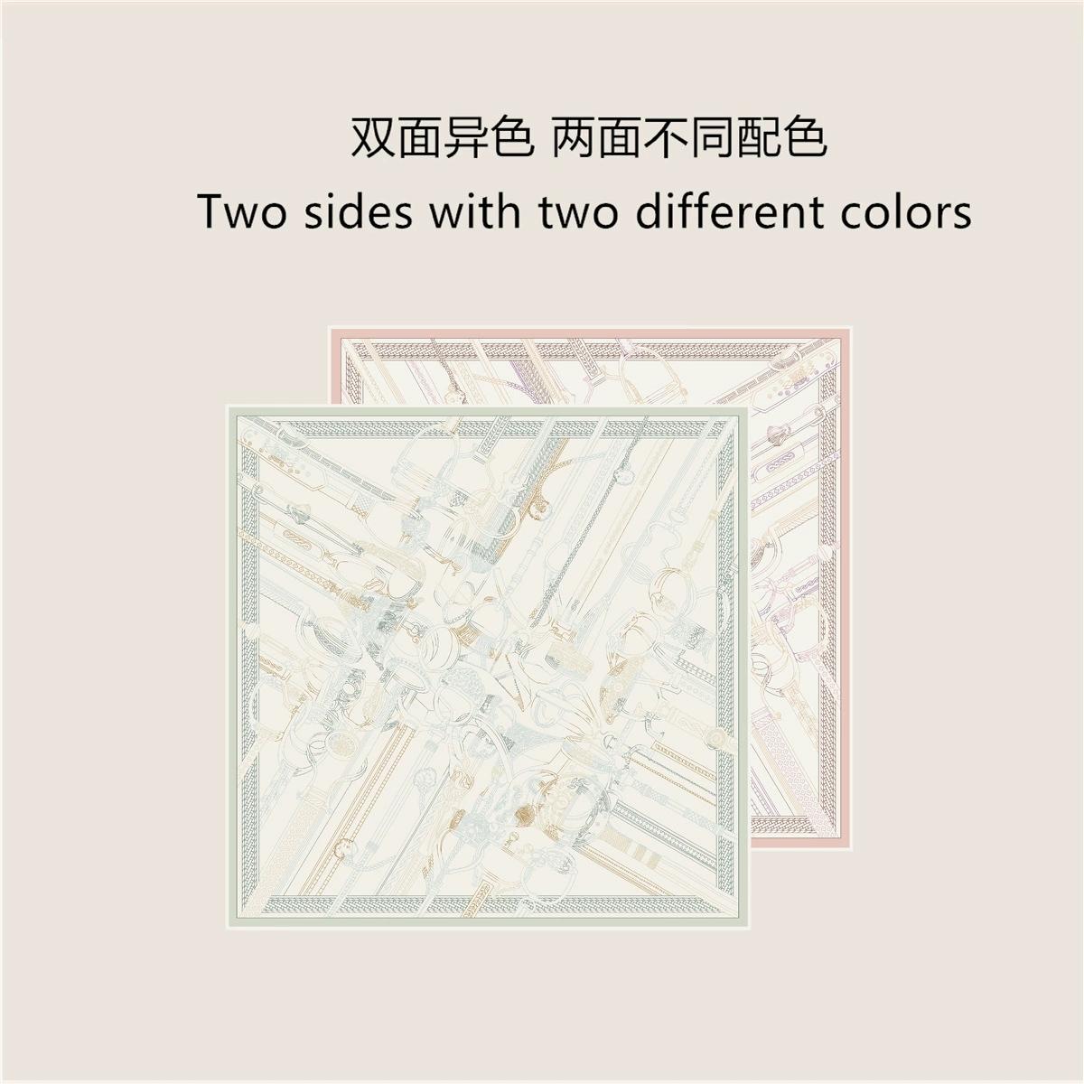 

70CM Docorative Double-Side Printed Twill Silk Scarf Roll Edge High Quality Women Scarf Wraps Echarpes Foulards 70x70cm