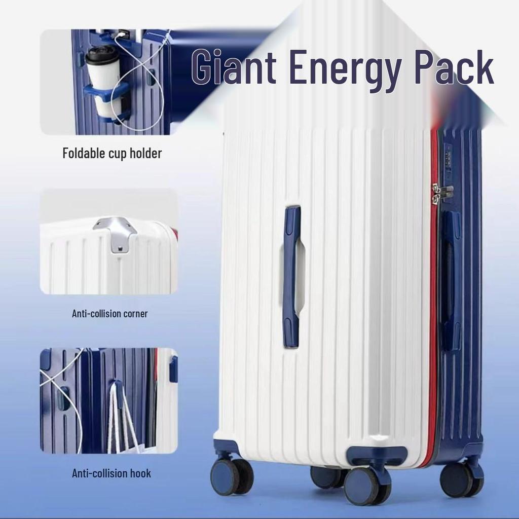 20-inch & 24-inch Silent Wheel Suitcase Set with Lock - Large Capacity Travel Trolley for Students