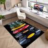1Pc Musical elements Printed circular carpet, home door mat, outdoor travel protection carpet A7
