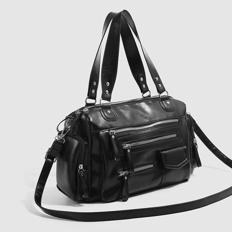 2025 New Punk Style Large Capacity Tote Bag, Niche High-End Versatile Commuting Shoulder and Crossbody Bag for Women