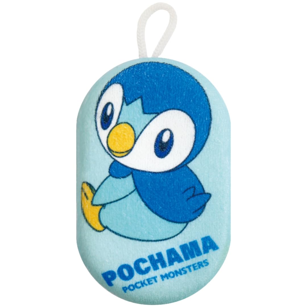 Body Piplup Fluffy Bath Pocket Generous Lather Pokémon Sponge, Character, Towel, Sponge, Monster, Foaming, Genuine, Soft,