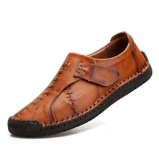 High Quality Brand Men Shoes Leather Loafers Shoes Breathable Spring Autumn Casual Shoes Outdoor Non Slip Men Sneakers